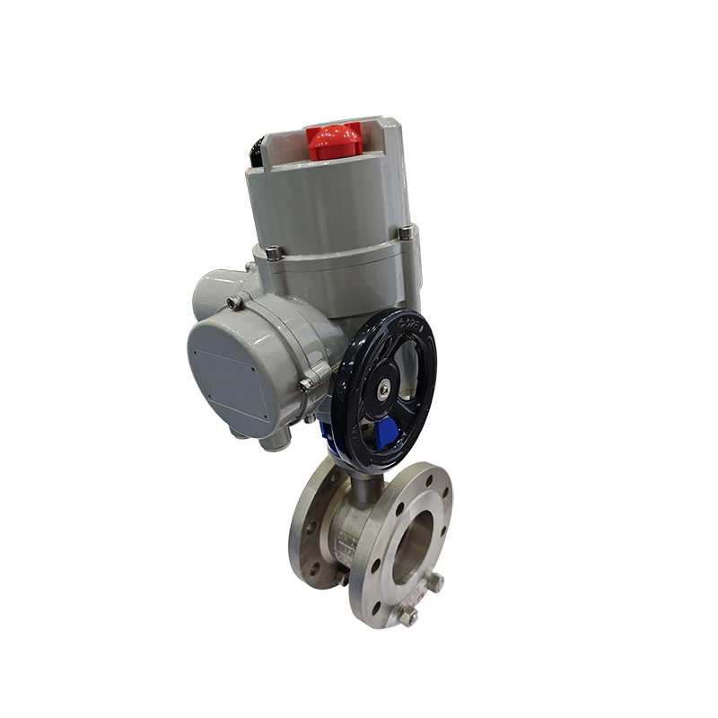 DN100 Electric V Port Cut Off Ball Valve DN100 Electric V Port Cut Off Ball Valve